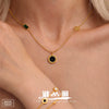 Wholesale Jewelry 316L Stainless Steel Acrylic White Shell Roman Numerals Electroplated Necklace And Bracelet For Women