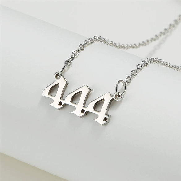 Wholesale Jewelry Stainless Steel Alloy Number Pendant Necklace With Electroplating Letters Numbers Text Pattern Unisex Sweet And Cool Style