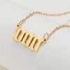 Wholesale Jewelry Stainless Steel Alloy Number Pendant Necklace With Electroplating Letters Numbers Text Pattern Unisex Sweet And Cool Style