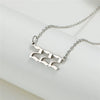 Wholesale Jewelry Stainless Steel Alloy Number Pendant Necklace With Electroplating Letters Numbers Text Pattern Unisex Sweet And Cool Style