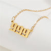Wholesale Jewelry Stainless Steel Alloy Number Pendant Necklace With Electroplating Letters Numbers Text Pattern Unisex Sweet And Cool Style