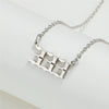 Wholesale Jewelry Stainless Steel Alloy Number Pendant Necklace With Electroplating Letters Numbers Text Pattern Unisex Sweet And Cool Style