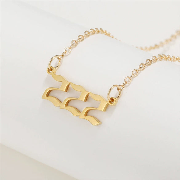 Wholesale Jewelry Stainless Steel Alloy Number Pendant Necklace With Electroplating Letters Numbers Text Pattern Unisex Sweet And Cool Style