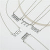 Wholesale Jewelry Stainless Steel Alloy Number Pendant Necklace With Electroplating Letters Numbers Text Pattern Unisex Sweet And Cool Style