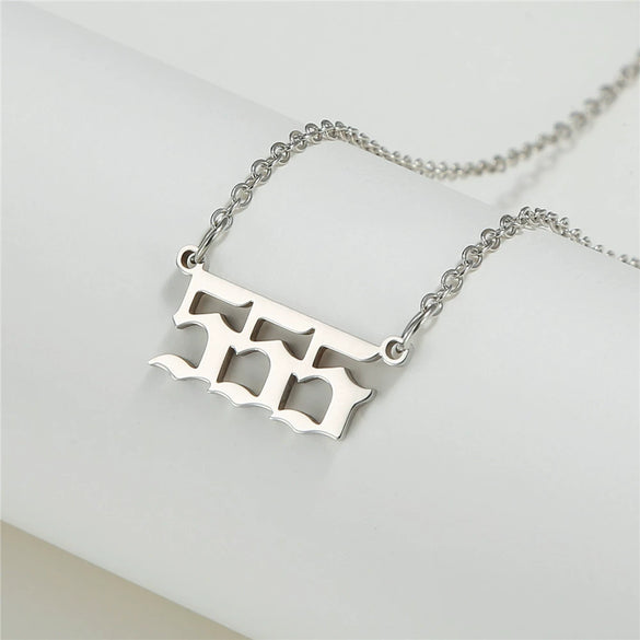 Wholesale Jewelry Stainless Steel Alloy Number Pendant Necklace With Electroplating Letters Numbers Text Pattern Unisex Sweet And Cool Style