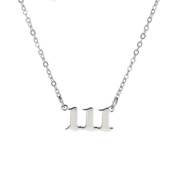 Wholesale Jewelry Stainless Steel Alloy Number Pendant Necklace With Electroplating Letters Numbers Text Pattern Unisex Sweet And Cool Style