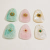Wholesale Jewelry Stainless Steel And Natural Stone Oval Facet Hand Cut Inlay Accessories