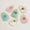 Wholesale Jewelry Stainless Steel And Natural Stone Oval Facet Hand Cut Inlay Accessories