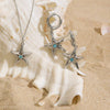 Wholesale Jewelry Stainless Steel And Titanium Steel Fivepointed Star Pendant Necklace Electroplated For Women