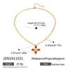 Wholesale Jewelry Stainless Steel And Titanium Steel Geometric Cross Electroplated Women's Necklace