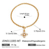 Wholesale Jewelry Stainless Steel And Titanium Steel Geometric Cross Electroplated Women's Necklace