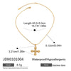 Wholesale Jewelry Stainless Steel And Titanium Steel Geometric Cross Electroplated Women's Necklace