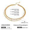 Wholesale Jewelry Stainless Steel And Titanium Steel Geometric Electroplating Women's Multilayer Clavicle Necklace