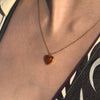 Wholesale Jewelry Stainless Steel And Titanium Steel Geometric Heartshaped Pendant Necklace Electroplated 18K Gold Color