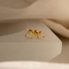 Wholesale Jewelry Stainless Steel And Titanium Steel Geometric Heartshaped Pendant Necklace Electroplated 18K Gold Color