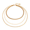 Wholesale Jewelry Stainless Steel And Titanium Steel Geometric Multilayer Stacked Collarbone Necklace Electroplating