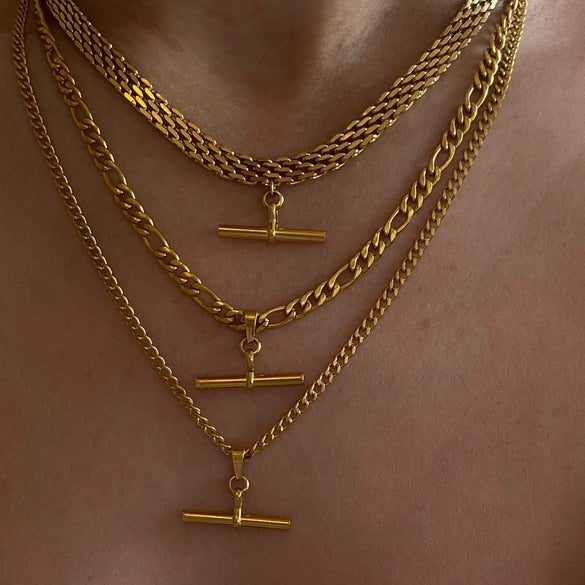 Wholesale Jewelry Stainless Steel And Titanium Steel Geometric Pendant Cross Chain Necklace For Unisex Fashion High End Accessories