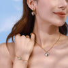 Wholesale Jewelry Stainless Steel And Titanium Steel Heart Shape Electroplating Women's Necklace Bracelet Earrings