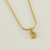 Wholesale Jewelry 316L Stainless Steel And 316L Stainless Steel Letter Pattern Snake Bone Chain Necklace For Women With Diamond And Electroplating
