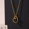 Wholesale Jewelry Stainless Steel And Titanium Steel Light Luxury Geometric And Heart Shape Electroplating Women's Necklace