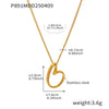Wholesale Jewelry Stainless Steel And Titanium Steel Light Luxury Geometric And Heart Shape Electroplating Women's Necklace