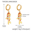 Wholesale Jewelry 316L Stainless Steel And 316L Stainless Steel Oildropped Koi Fish Beaded Ocean Style Electroplated Necklace And Earrings