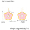 Wholesale Jewelry 316L Stainless Steel And 316L Stainless Steel Oildropped Zircon Small Flower Set Electroplated For Kids And Unisex Fashion Style