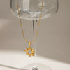 Wholesale Jewelry Stainless Steel And Titanium Steel Retro Exquisite Hollow Sun Pendant Necklace With Electroplating