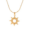 Wholesale Jewelry Stainless Steel And Titanium Steel Retro Exquisite Hollow Sun Pendant Necklace With Electroplating