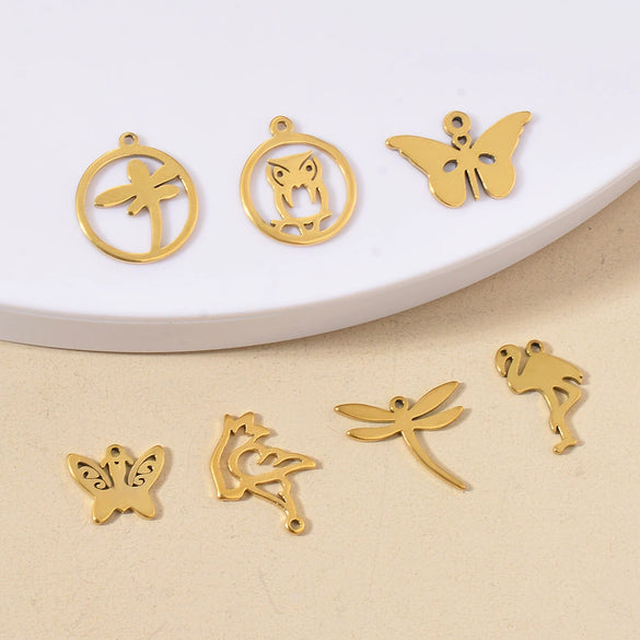 Wholesale Jewelry Stainless Steel Animal Shaped Pendant With Electroplating