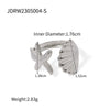 Wholesale Jewelry Stainless Steel Animal Style Geometric Starfish Shell Ring Electroplating