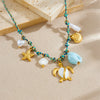 Wholesale Jewelry Stainless Steel Animal Zodiac Braided Rope Knotted Chain Pendant Necklace With Electroplating