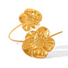 Wholesale Jewelry Stainless Steel Asymmetric Flower Bracelet With Electroplating In Ins Style