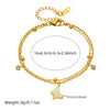 Wholesale Jewelry Stainless Steel Ball Chain With Butterfly Dragonfly Insect Pattern Goldplated Doublelayer Bracelet Necklace For Women