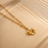 Wholesale Jewelry Stainless Steel Bead Chain Butterfly Pendant Necklace 18K Goldplated