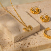 Wholesale Jewelry Stainless Steel Bead Chain Butterfly Pendant Necklace 18K Goldplated