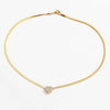 Wholesale Jewelry Stainless Steel Blade Chain Heart Star Pendant Necklace With Micropaved Zircon And 18K Gold Plated