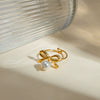 Wholesale Jewelry Stainless Steel Bow Pearl Pendant Earrings Gold Plated