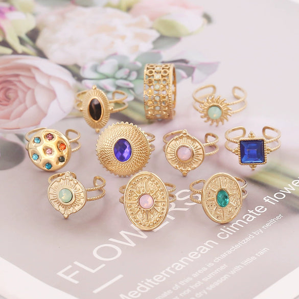 Wholesale Jewelry Stainless Steel Bow Ring Women's Retro Fashion Electroplating