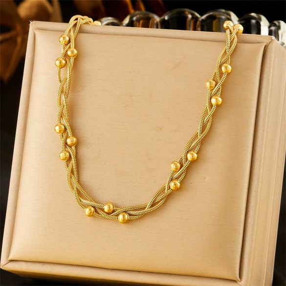Wholesale Jewelry Stainless Steel Bow Star Shape Electroplated Necklace