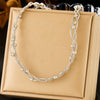 Wholesale Jewelry Stainless Steel Bow Star Shape Electroplated Necklace