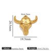 Wholesale Jewelry Stainless Steel Bull Head Animal Series Vacuum Goldplated Pendant Necklace