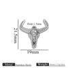 Wholesale Jewelry Stainless Steel Bull Head Animal Series Vacuum Goldplated Pendant Necklace