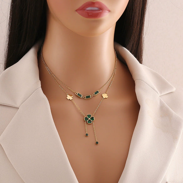 Wholesale Jewelry Stainless Steel Butterfly Heart Shape Flower Insect Fashion Ochain Necklace For Women