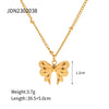 Wholesale Jewelry Stainless Steel Butterfly Necklace And Bracelet Earrings With Rhinestone Pendant Geometric Style Electroplating