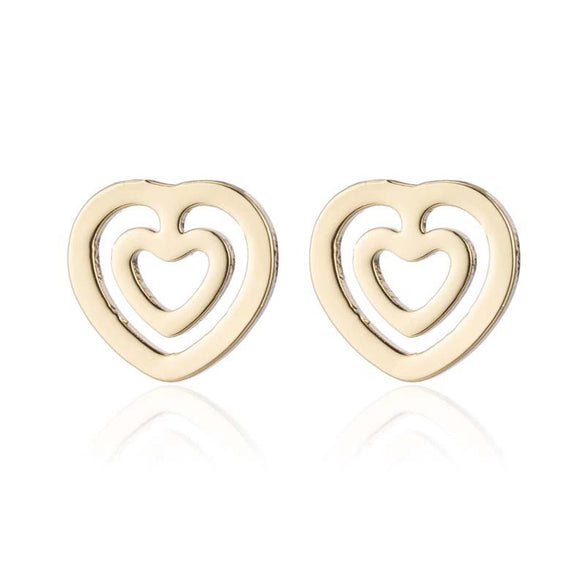 Wholesale Jewelry Stainless Steel Cartoon Animal Heartshaped Necklace Earrings Threepiece Set Electroplated Minimalist Style