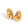 Wholesale Jewelry Stainless Steel Chubby Drop Shaped Zircon Diamond With Electroplating