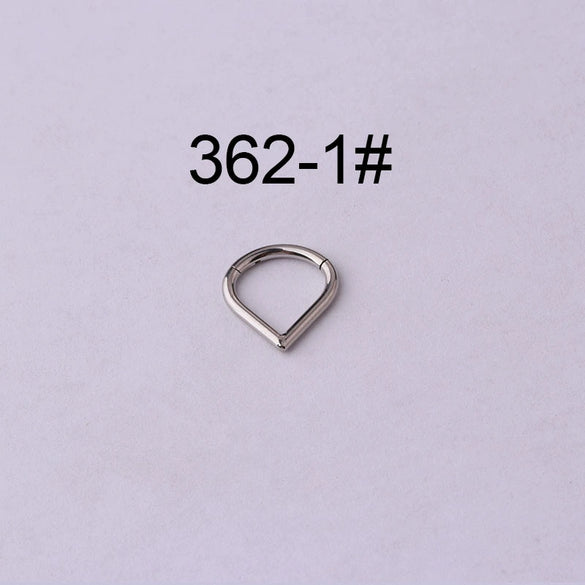 Wholesale Jewelry Stainless Steel Closed Ring Creative Moon And Drop Shape Ear Nose Puncture Ring Electroplated Unisex