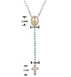 Wholesale Jewelry Stainless Steel Color Stone Virgin Necklace With Geometric Design And Electroplating Treatment