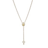 Wholesale Jewelry Stainless Steel Color Stone Virgin Necklace With Geometric Design And Electroplating Treatment